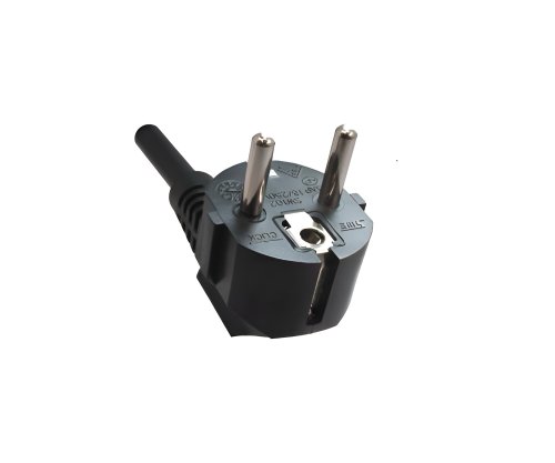 DINIC Netzkabel Schuko auf C13 mit Verriegelung, locking, 1mm², 2m